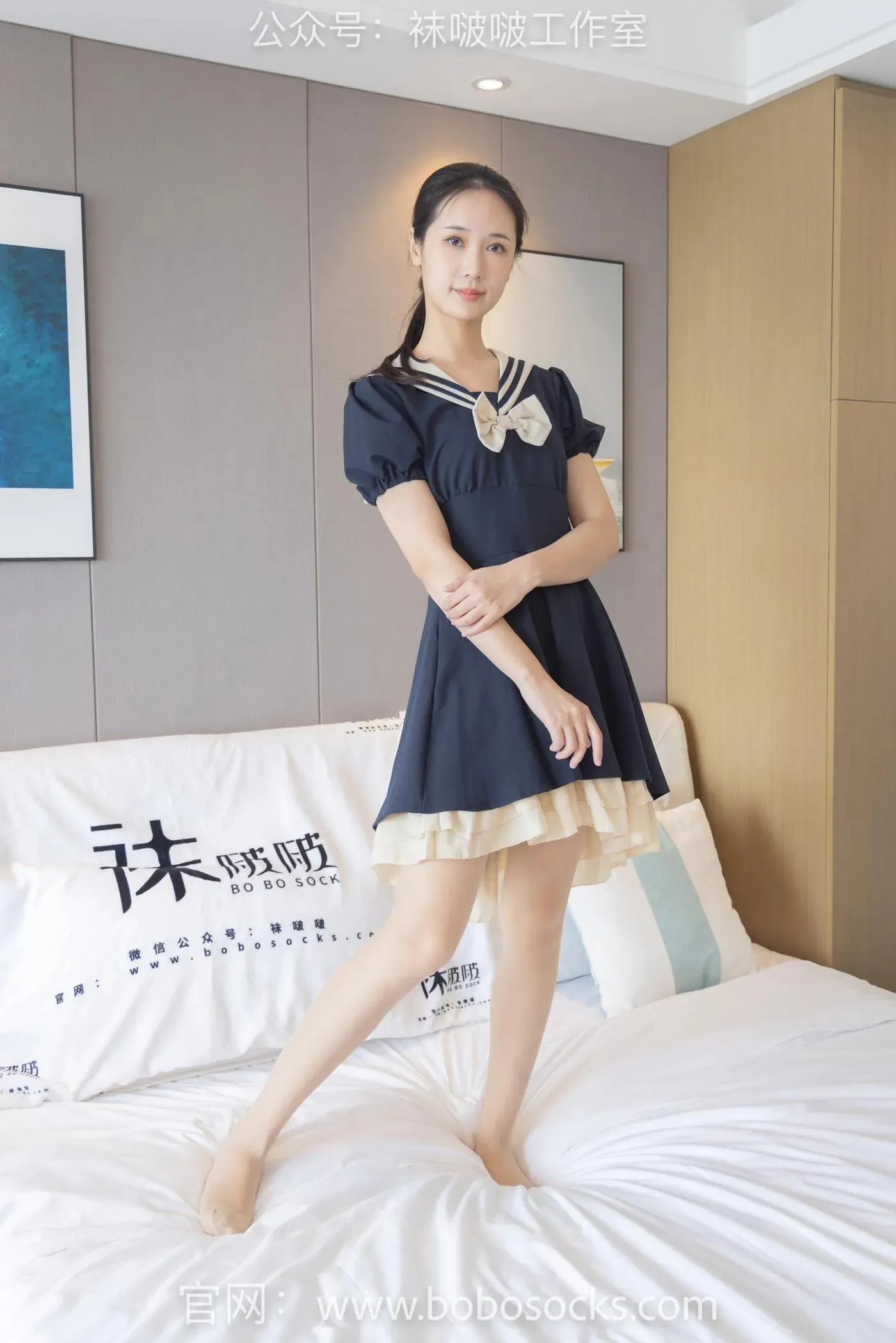 [BoBoSocks袜啵啵]NO.107 小安-平底鞋、白棉袜、肉丝 [140P]插图8